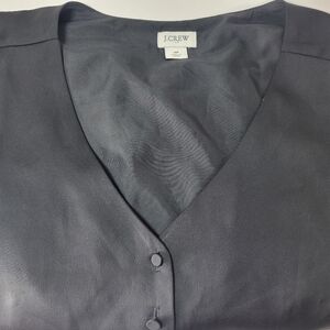 J.crew Black Satin Look Top 4p